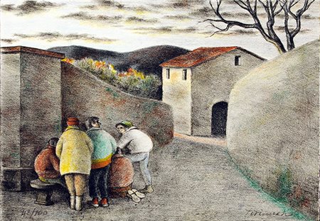 NINO TIRINNANZI, "Incontro al paese", anni '80