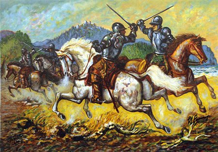 GIOVAN FRANCESCO GONZAGA, "Combattimento di cavalieri sulla costa", anni '90