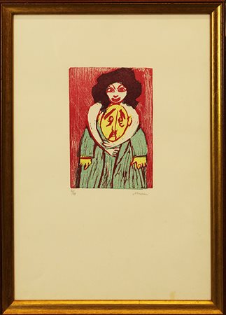 MINO MACCARI, "Coppia", anni '80