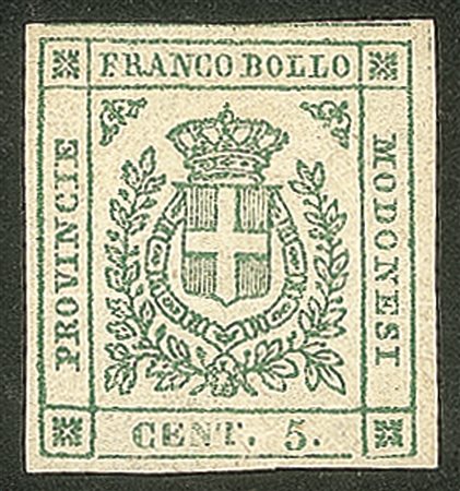 Antichi Stati Italiani - Modena - 1859 Governo Provvisorio c.5 verde (12)