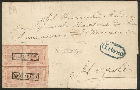 Antichi Stati Italiani - Napoli - Lettera da ARIANO, ovale azzurro