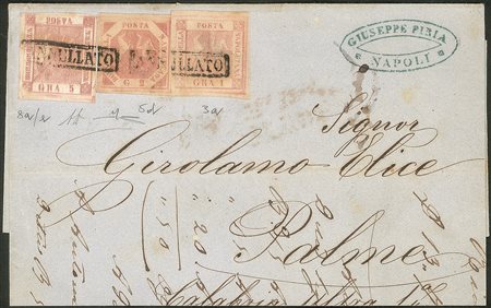 Antichi Stati Italiani - Napoli - Lettera da Napoli 26 giugno 1858 a Palma
