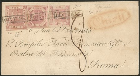 Antichi Stati Italiani - Napoli - 1° giorno di Chieti (8° giorno d'uso francobolli di Napoli)