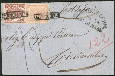 Antichi Stati Italiani - Napoli - Frontespizio di lettera da Napoli per Civitavecchia
