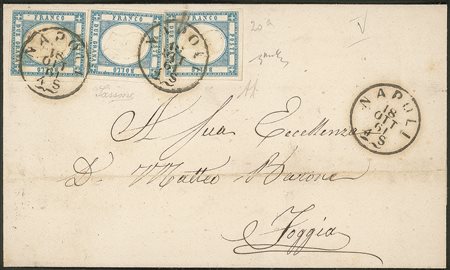 Antichi Stati Italiani - Napoli - Lettera tre porti da Napoli 18 OTT 61