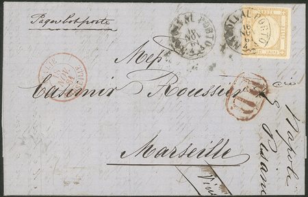 Antichi Stati Italiani - Napoli - Lettera via di mare da Napoli al Porto 16 NOV 61