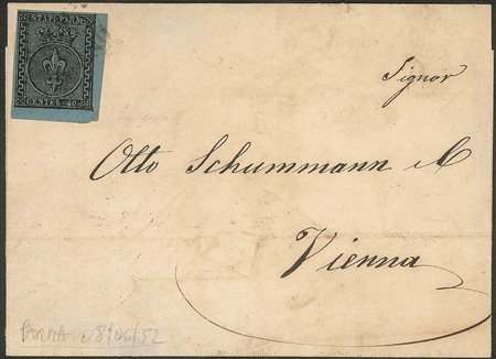Antichi Stati Italiani - Parma - Lettera con c.40 azzurro (5)