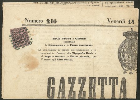Antichi Stati Italiani - Parma - Giornale Gazzetta di Parma del Venerdì 14 settembre 1855