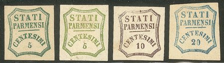 Antichi Stati Italiani - Parma - Serie completa Governo Provvisorio 8 valori