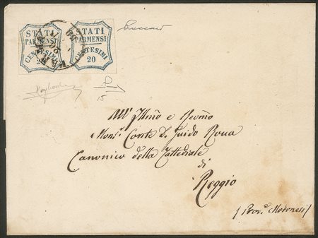 Antichi Stati Italiani - Parma - Lettera da Parma per Reggio il 26 ottobre 1859