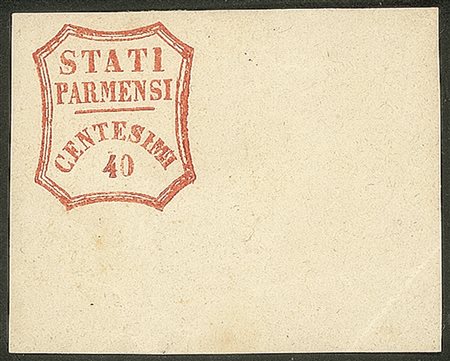 Antichi Stati Italiani - Parma - c.40 vermiglio angolo di foglio