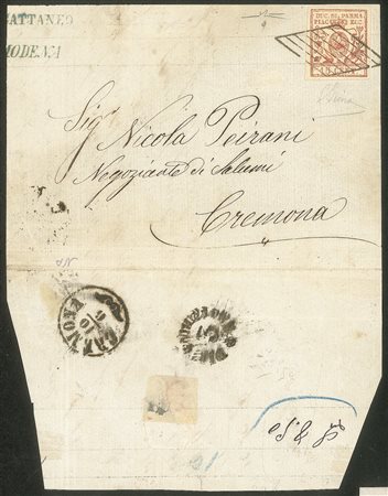 Antichi Stati Italiani - Parma - Lettera incompleta affrancata con c.15 vermiglio (9)