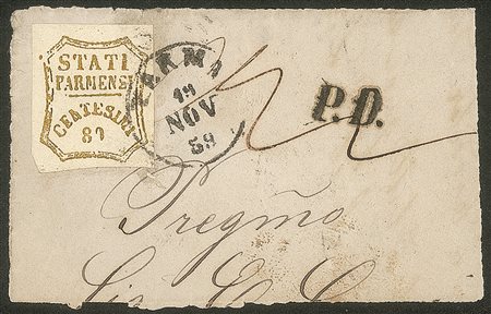 Antichi Stati Italiani - Parma - Falso Desperati  - Frammento di lettera con c.80