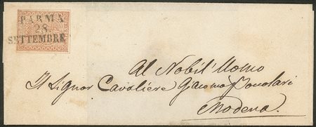Antichi Stati Italiani - Parma - Lettera con c.15 vermiglio