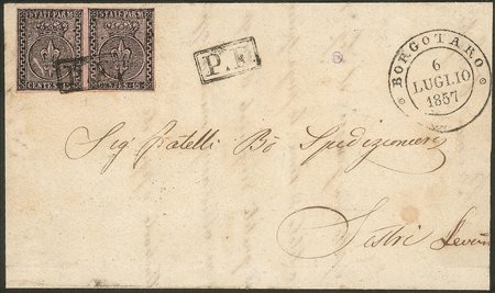 Antichi Stati Italiani - Parma - Lettera da BORGOTARO 6 LUGLIO 1857