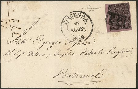 Antichi Stati Italiani - Parma - Lettera con c.25 violetto
