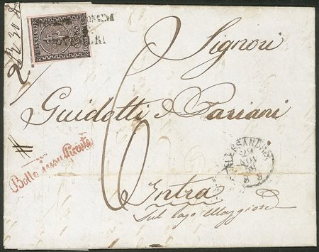 Antichi Stati Italiani - Parma - Lettera con c.15 rosa
