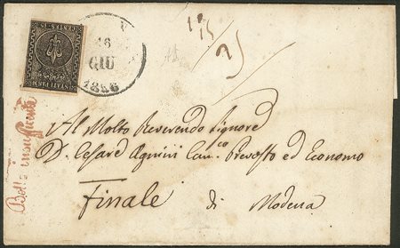 Antichi Stati Italiani - Parma - Lettera con c.15 rosa