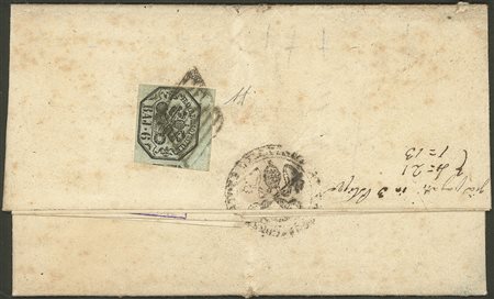 Antichi Stati Italiani - Stato Pontificio - II Guerra d'Indipendenza - Lettera in porto assegnato con 6 baj (7)