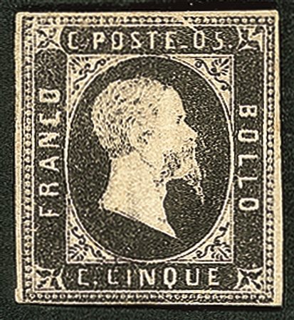 Antichi Stati Italiani - Sardegna - 1851 c.5 nero (1)