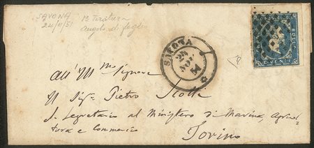 Antichi Stati Italiani - Sardegna - Lettera affrancata con 20 cent (2)