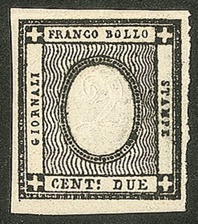 Antichi Stati Italiani - Sardegna - 1861 - 2 cent nero intenso (20e)