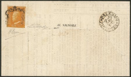 Antichi Stati Italiani - Sicilia - Circolare da Palermo il 19 aprile 1859