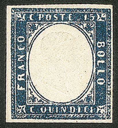 Regno - Vittorio Emanuele II - 1863 c.15 azzurro grigio scuro (11f)