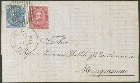 Regno - Umberto I - Splendida lettera da COSENZA 25 FEB.80