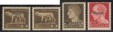 Regno - Vittorio Emanuele III - 1929 - Insieme di 7 valori dell'Imperiale (243 + 245 + 247 + 249 + 252)