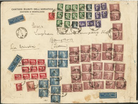Regno - Vittorio Emanuele III - Aerogramma (bustone completo dei Cantieri Riuniti dell'Adriatico)