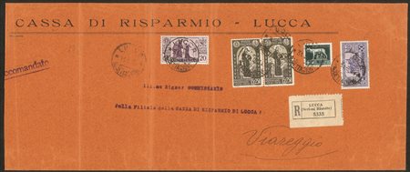 Regno - Vittorio Emanuele III - Raccomandata ventiquattro porti da LUCCA 31.3.31