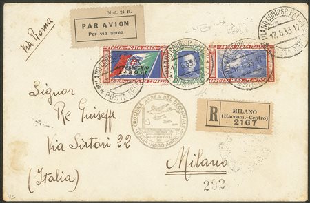 Regno - Vittorio Emanuele III - 1933 - Crociera Aerea del Decennale - Longhi 2853
