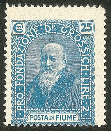 Occupazioni I guerra mondiale - 1919 - 25 cent Grossich (74c - celeste latteo)