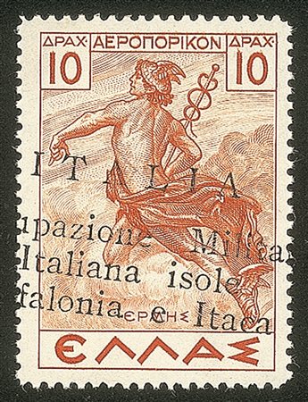 Occupazioni II guerra mondiale - 1943 - 10 dracme P. Aerea (6Ada)