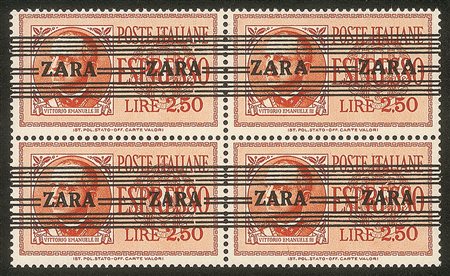 Occupazioni straniere di territori italiani - 1943 - 2,50 lire (4) - quartina (posizioni 42/48)