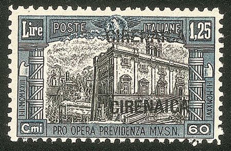 Colonie - 1927 - 1,25 lire Milizia (40a) doppia soprastampa