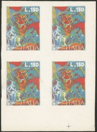 Repubblica - 1976 - Quartina del 150 lire Boccioni (1337 varietà)