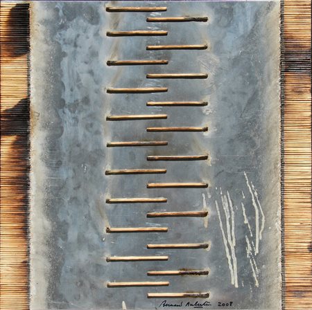 AUBERTIN Bernard, Dessin de feu sur aluminium