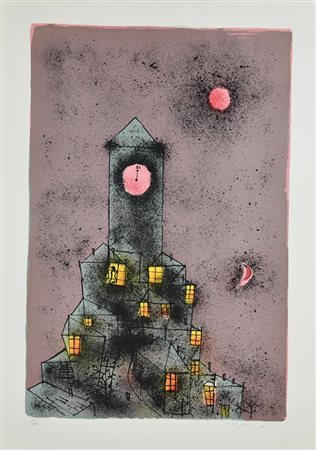 Franco Rognoni SENZA TITOLO litografia, cm 70x50; es.48/100 firma e tiratura