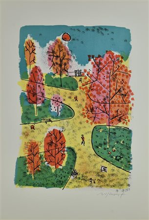 Franco Rognoni SENZA TITOLO litografia, cm 70,5x49,5; es. 52/100 firma e...