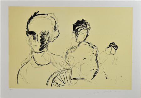 Ernesto Treccani SENZA TITOLO litografia, cm 50x70; es. 15/100 firma e tiratura