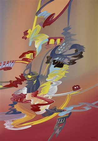 Nicola Naimo SENZA TITOLO, 1977 olio su tela, cm 70x50 firma sul retro: firma...