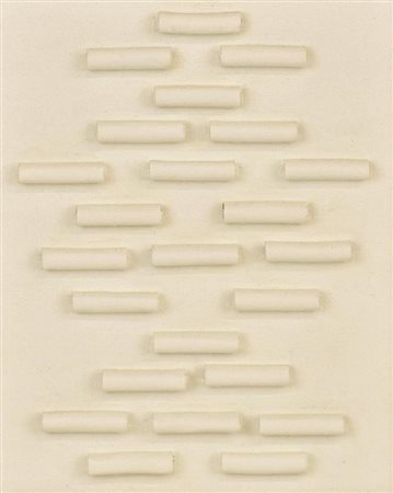 Francesco Fasano MODULAZIONE A12 tela in rilievo e intonaco applicati su...