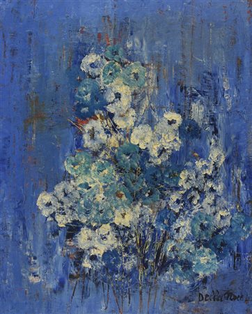 Giovanna Della Noce TIMIDI FIORI, 1976 olio su tela, cm 50x40 firma sul...