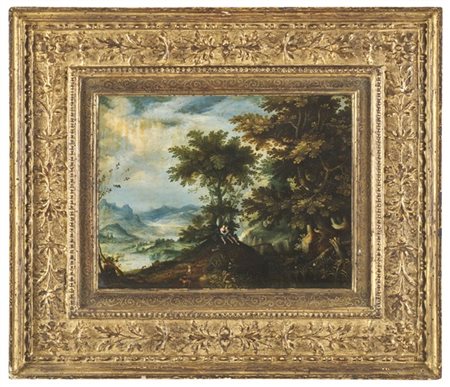 Cerchia di Gillis van Coninxloo, scuola fiamminga del secolo XVII

"Venere e Ad