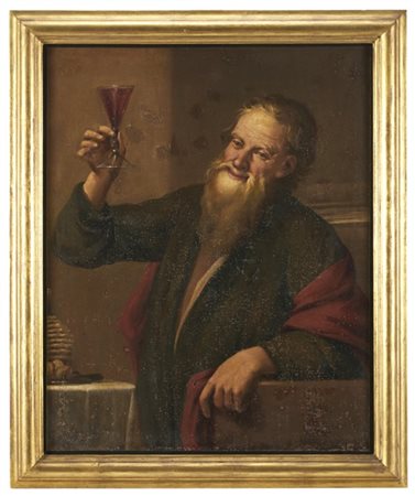 Antonio Cifrondi "Bevitore"
olio su tela (cm 87,5x71)
in cornice
(difetti e rest