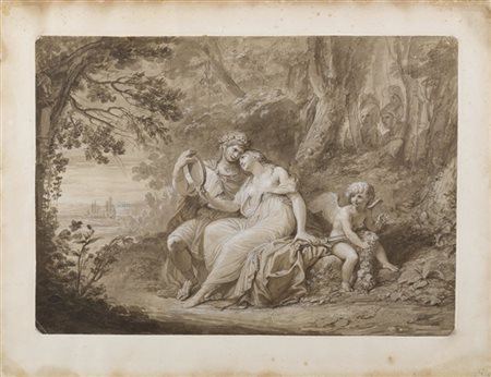 Andrea Appiani "Rinaldo e Armida"
tecnica mista su carta (cm 36x51)
firmato in b