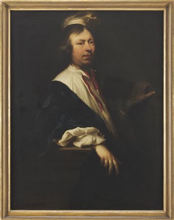 Salomon Adler "Autoritratto con nastro rosso"
olio su tela (cm 124x95)
in cornic