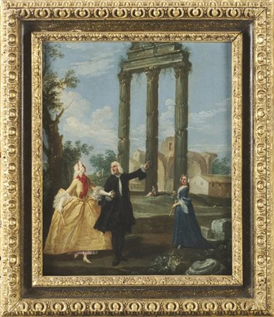 PAOLO MONALDI "Nobili personaggi in visita al Foro Romano" e "Nobili personaggi